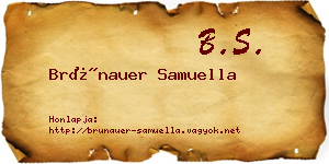 Brünauer Samuella névjegykártya